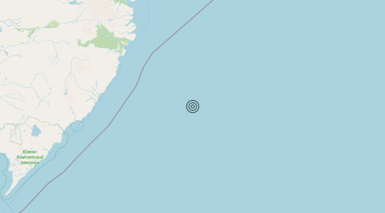 Terremoto Off east coast of Kamchatka Peninsula, Russia [Sea: Russia] – Magnitudo 5.6