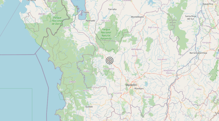 Terremoto Northern Colombia [Land: Colombia] – Magnitudo 5.5