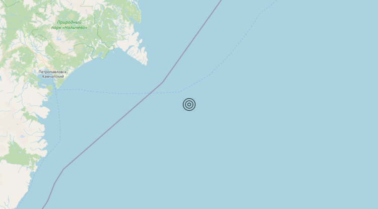 Terremoto Off east coast of Kamchatka Peninsula, Russia [Sea: Russia] – Magnitudo 6.0