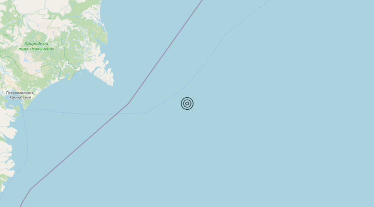 Terremoto Off east coast of Kamchatka Peninsula, Russia [Sea: Russia] – Magnitudo 6.1