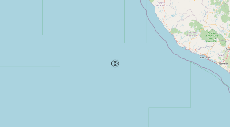 Terremoto Off coast of Jalisco, Mexico [Sea: Mexico] – Magnitudo 5.6