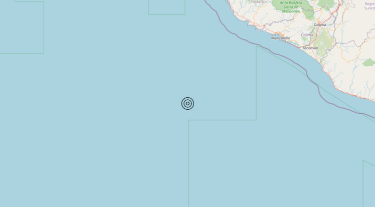 Terremoto Off coast of Jalisco, Mexico [Sea: Mexico] – Magnitudo 5.8