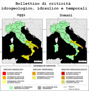 Bollettino di allerta meteo del 16/10/2025