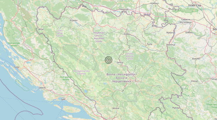 Terremoto Bosnia and Herz. [Land] – Magnitudo 3.7
