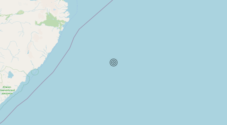 Terremoto Off east coast of Kamchatka Peninsula, Russia [Sea: Russia] – Magnitudo 5.7