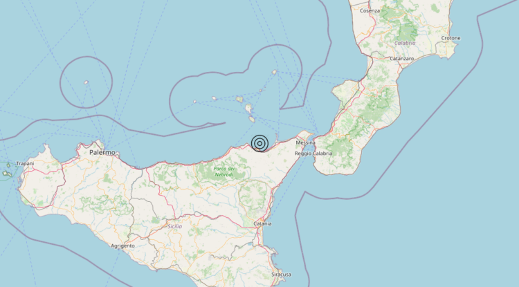 Terremoto 1 km E Oliveri (ME) – Magnitudo 3.1