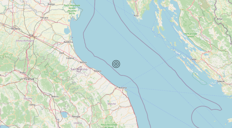 Terremoto Costa Marchigiana Pesarese (Pesaro-Urbino) – Magnitudo 4.4