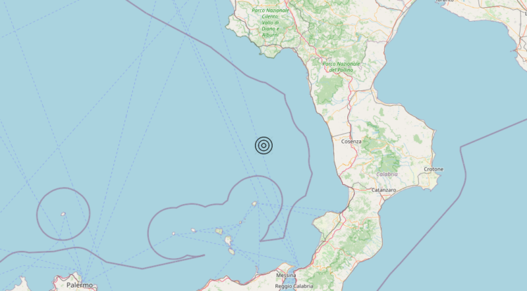 Terremoto Tirreno Meridionale (MARE) – Magnitudo 3.2