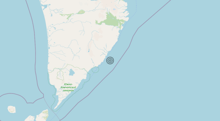 Terremoto Near east coast of Kamchatka Peninsula, Russia [Sea: Russia] – Magnitudo 6.3