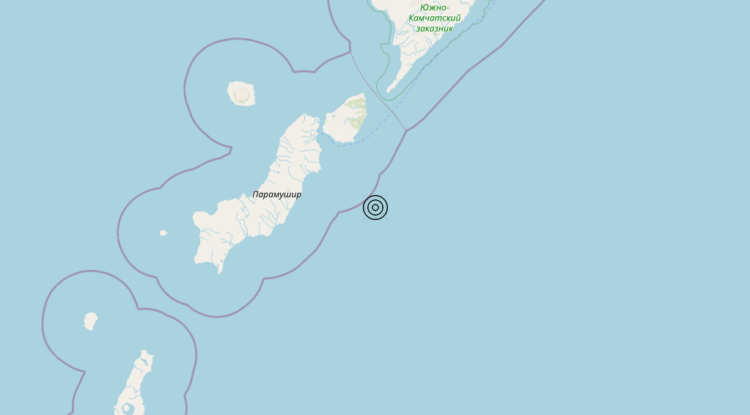 Terremoto Kuril Islands, Russia [Sea: Russia] – Magnitudo 5.8