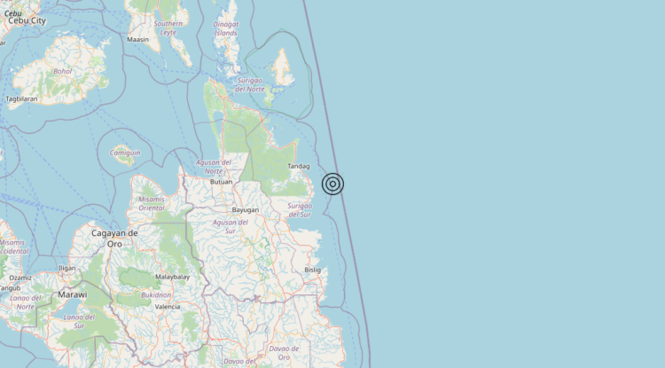 Terremoto Philippines [Sea] – Magnitudo 6.1