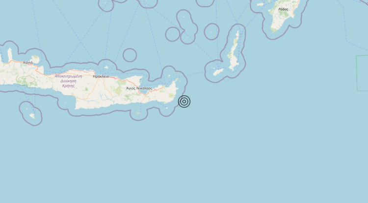 Terremoto Crete, Greece [Sea: Greece] – Magnitudo 4.5