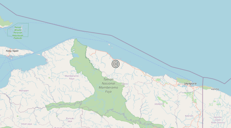 Terremoto Irian Jaya, Indonesia [Land: Indonesia] – Magnitudo 6.5