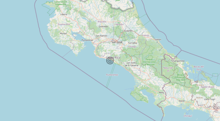 Terremoto Costa Rica [Sea] – Magnitudo 5.8