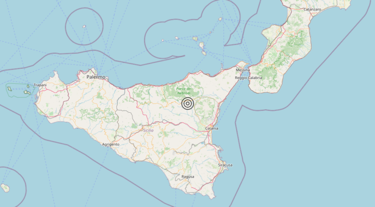 Terremoto 10 km SW Bronte (CT) – Magnitudo 3.3