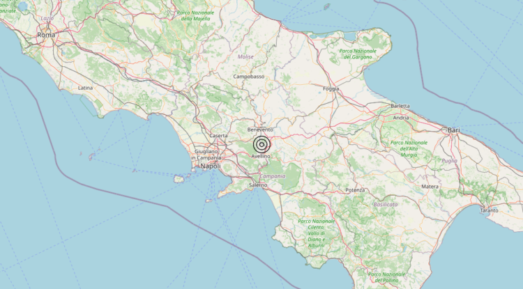 Terremoto 1 km S Montefredane (AV) – Magnitudo 3.1