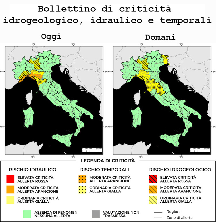 Bollettino di allerta meteo del 16/11/2025