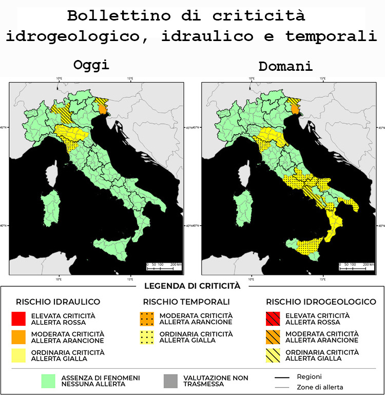Bollettino di allerta meteo del 17/11/2025