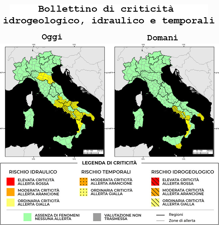 Bollettino di allerta meteo del 18/11/2025