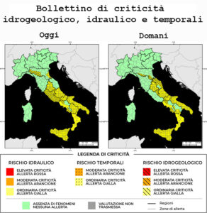 Bollettino di allerta meteo del 21/11/2025