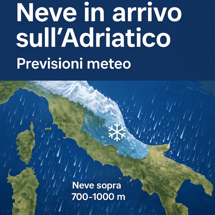 Neve in arrivo sull’adriatico. Previsioni meteo