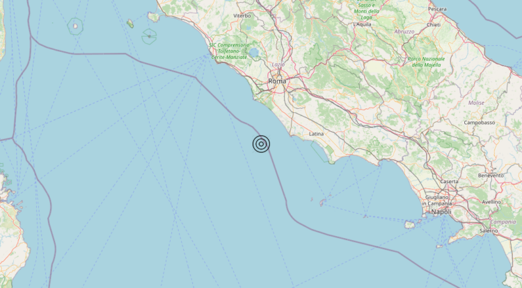 Terremoto Costa Laziale (Roma) – Magnitudo 3.3