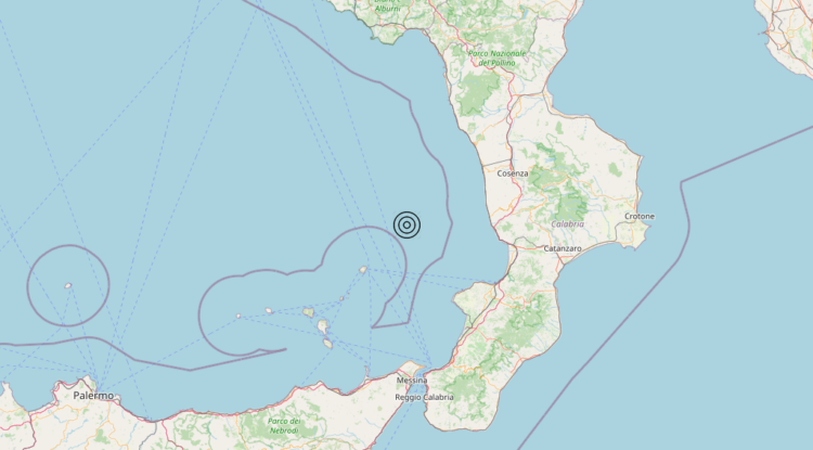 Terremoto Tirreno Meridionale (MARE) – Magnitudo 3.0
