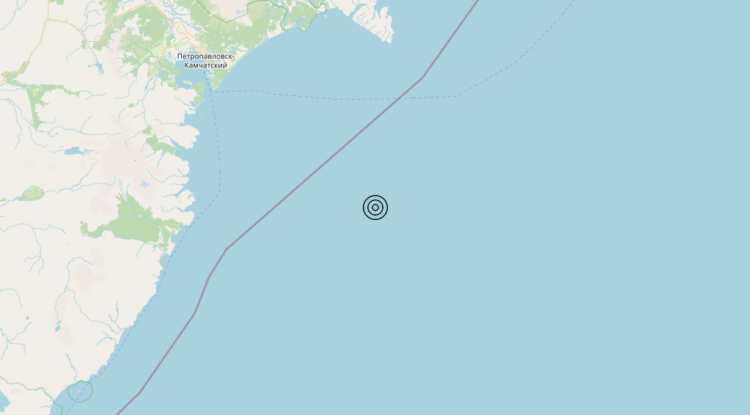 Terremoto Off east coast of Kamchatka Peninsula, Russia [Sea: Russia] – Magnitudo 6.2