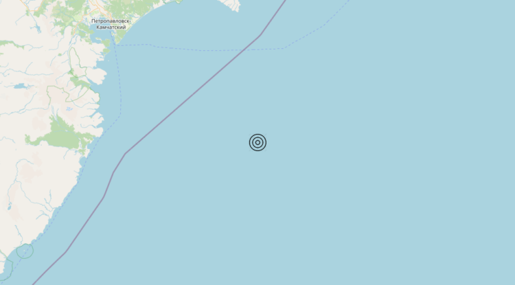 Terremoto Off east coast of Kamchatka Peninsula, Russia [Sea: Russia] – Magnitudo 6.3