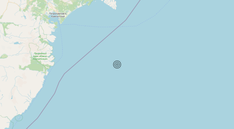 Terremoto Off east coast of Kamchatka Peninsula, Russia [Sea: Russia] – Magnitudo 6.1