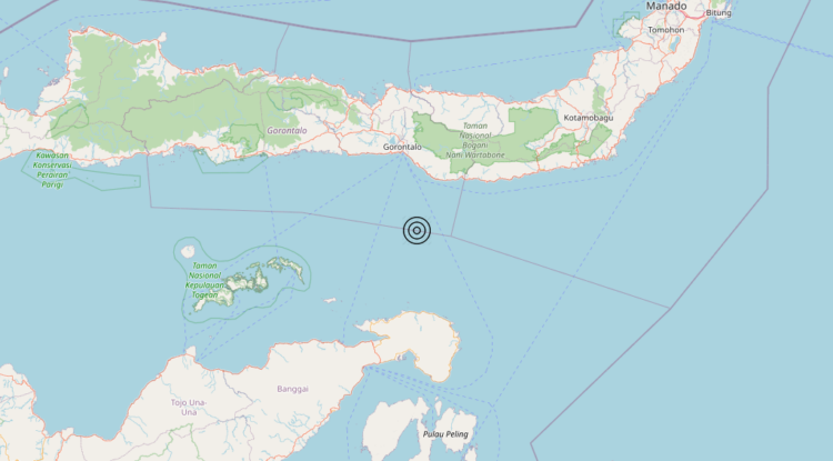 Terremoto Minahassa Peninsula, Sulawesi, Indonesia [Sea: Indonesia] – Magnitudo 6.0