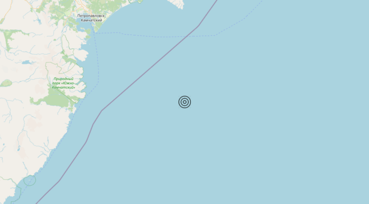 Terremoto Off east coast of Kamchatka Peninsula, Russia [Sea: Russia] – Magnitudo 6.1