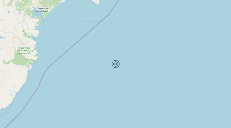 Terremoto Off east coast of Kamchatka Peninsula, Russia [Sea: Russia] – Magnitudo 5.5