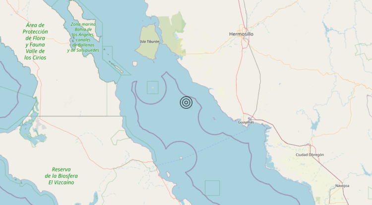 Terremoto Gulf of California, Mexico [Sea: Mexico] – Magnitudo 5.8