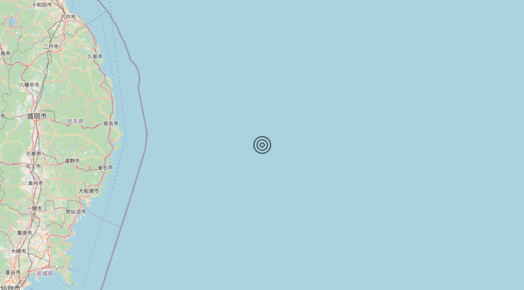 Terremoto Off east coast of Honshu, Japan [Sea: Japan] – Magnitudo 6.0