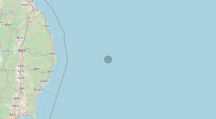 Terremoto Off east coast of Honshu, Japan [Sea: Japan] – Magnitudo 6.7