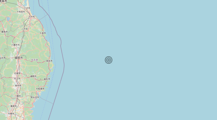 Terremoto Off east coast of Honshu, Japan [Sea: Japan] – Magnitudo 6.3