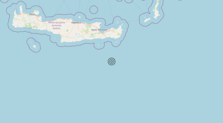 Terremoto Crete, Greece [Sea: Greece] – Magnitudo 4.6