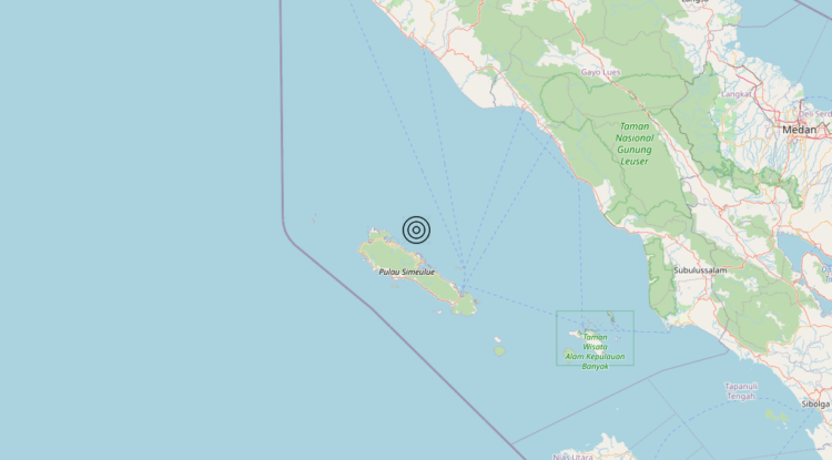 Terremoto Northern Sumatera, Indonesia [Sea: Indonesia] – Magnitudo 6.6