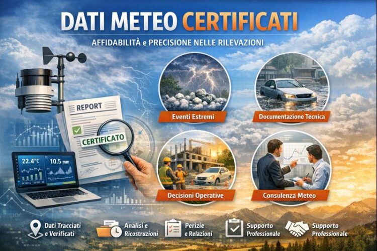 Dati meteo certificati: cosa sono e perché fanno la differenza Dati meteo certificati: cosa sono e perché fanno la differenza
