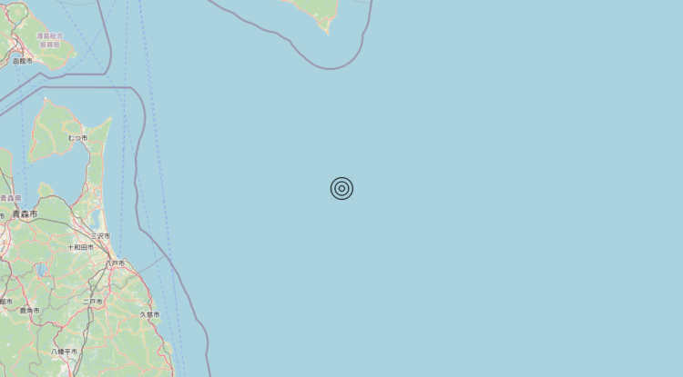 Terremoto Off east coast of Honshu, Japan [Sea: Japan] – Magnitudo 5.5