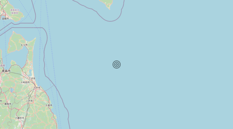 Terremoto Off east coast of Honshu, Japan [Sea: Japan] – Magnitudo 6.7