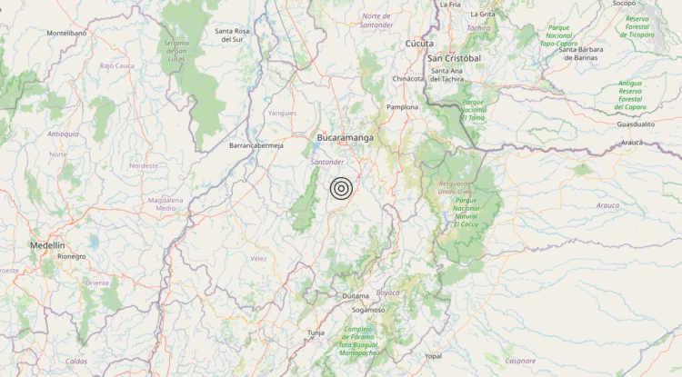 Terremoto Northern Colombia [Land: Colombia] – Magnitudo 5.7