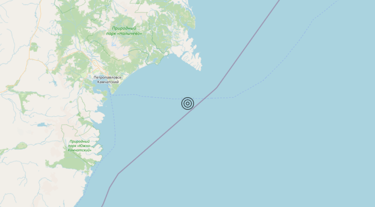 Terremoto Off east coast of Kamchatka Peninsula, Russia [Sea: Russia] – Magnitudo 5.9