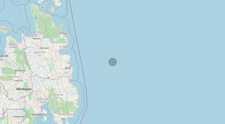 Terremoto Philippines [Sea] – Magnitudo 5.8