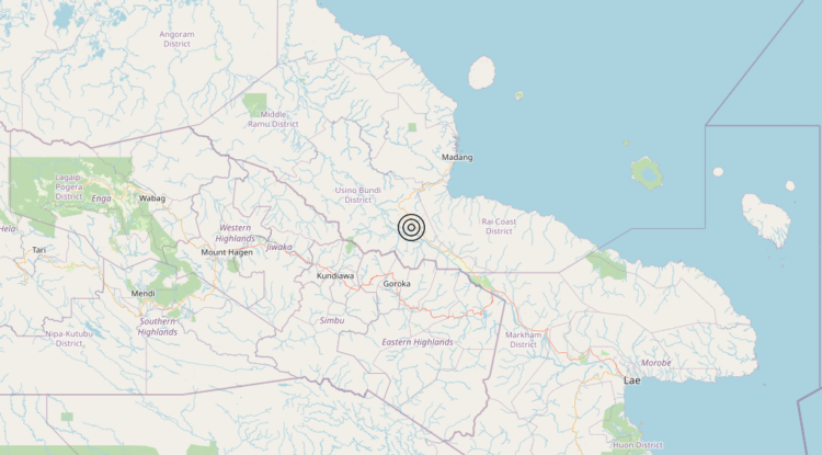 Terremoto Papua New Guinea [Land] – Magnitudo 6.4
