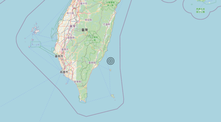 Terremoto Taiwan region [Sea: Taiwan] – Magnitudo 6.0