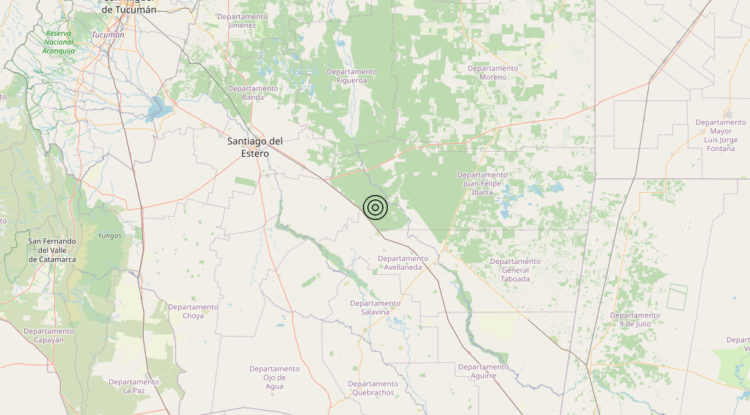 Terremoto Santiago del Estero Province, Argentina [Land: Argentina] – Magnitudo 5.5