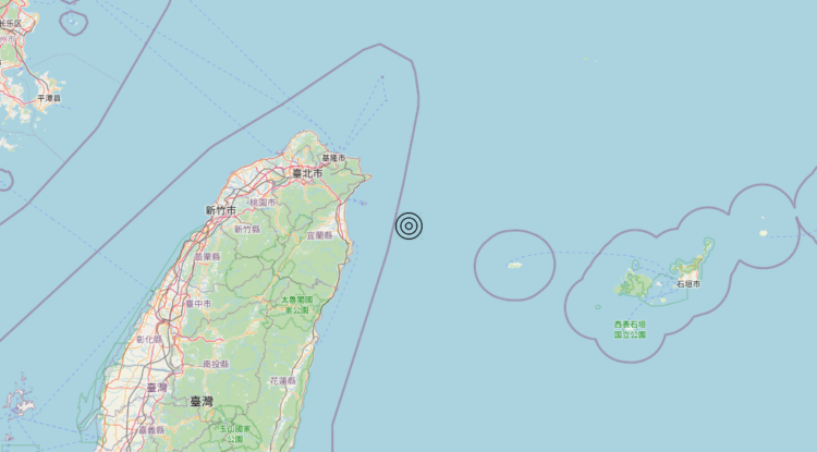 Terremoto Taiwan region [Sea: Taiwan] – Magnitudo 6.4