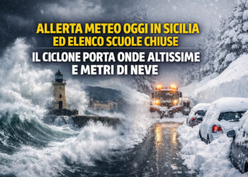 Allerta meteo oggi in Sicilia ed elenco scuole chiuse. Il ciclone porta onde altissime e metri di neve